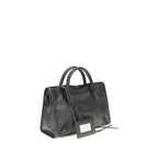 Balenciaga Le City Medium Lambskin Leather Handbag Black