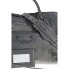 Balenciaga Le City Medium Lambskin Leather Handbag Black