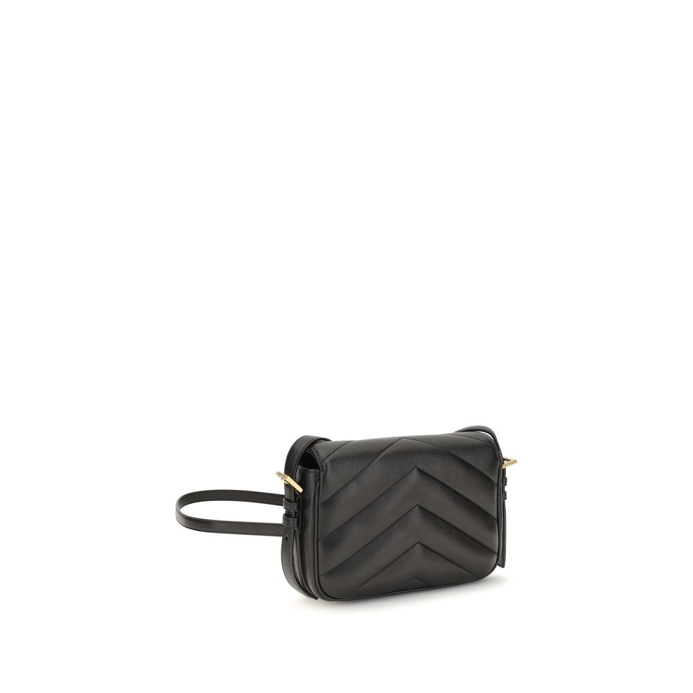 Saint Laurent LouLou Cassandre Toy Lambskin Crossbody Bag Black