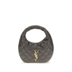 Saint Laurent Icarino Quilted Lambskin Handbag Black