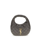 Saint Laurent Icarino Quilted Lambskin Handbag Black