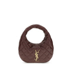 Saint Laurent Icarino Quilted Lambskin Handbag Brown