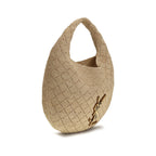 Saint Laurent Icare Raffia Hobo Bag Natural Beige