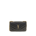 Saint Laurent LouLou Quilted Lambskin Crossbody Bag Black