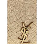 Saint Laurent Icare Raffia Hobo Bag Natural Beige