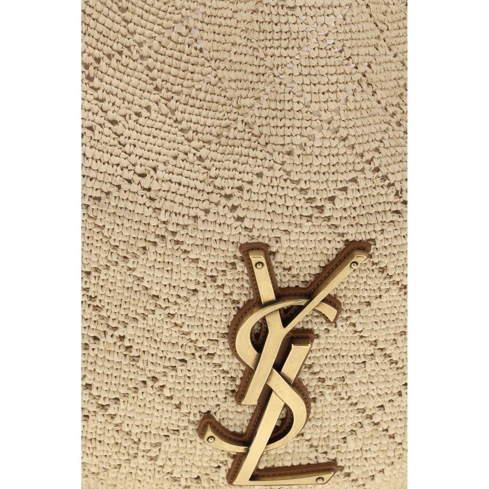 Saint Laurent Icare Raffia Hobo Bag Natural Beige