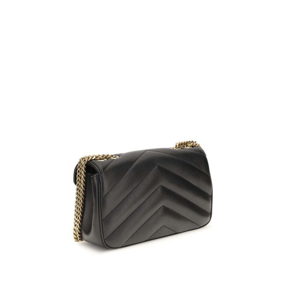 Saint Laurent LouLou Quilted Lambskin Crossbody Bag Black