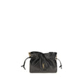 Saint Laurent Jamie Lambskin Drawstring Crossbody Pouch Black