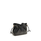 Saint Laurent Jamie Lambskin Drawstring Crossbody Pouch Black