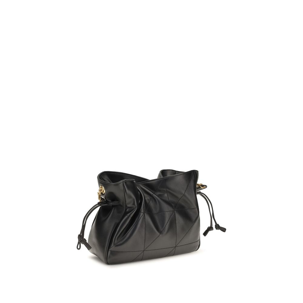 Saint Laurent Jamie Lambskin Drawstring Crossbody Pouch Black