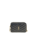 Saint Laurent LouLou Matelassé Lambskin Camera Bag Black
