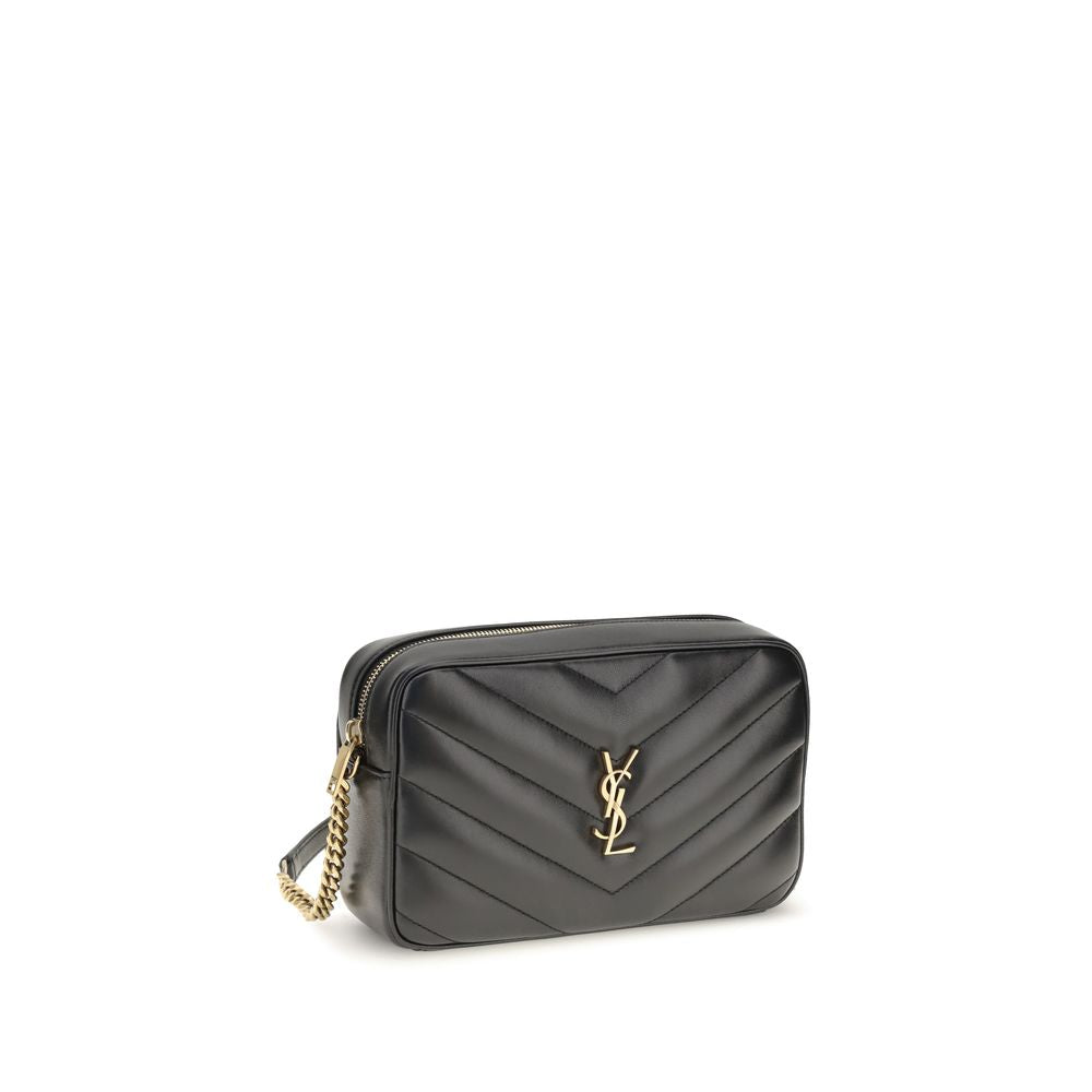 Saint Laurent LouLou Matelassé Lambskin Camera Bag Black