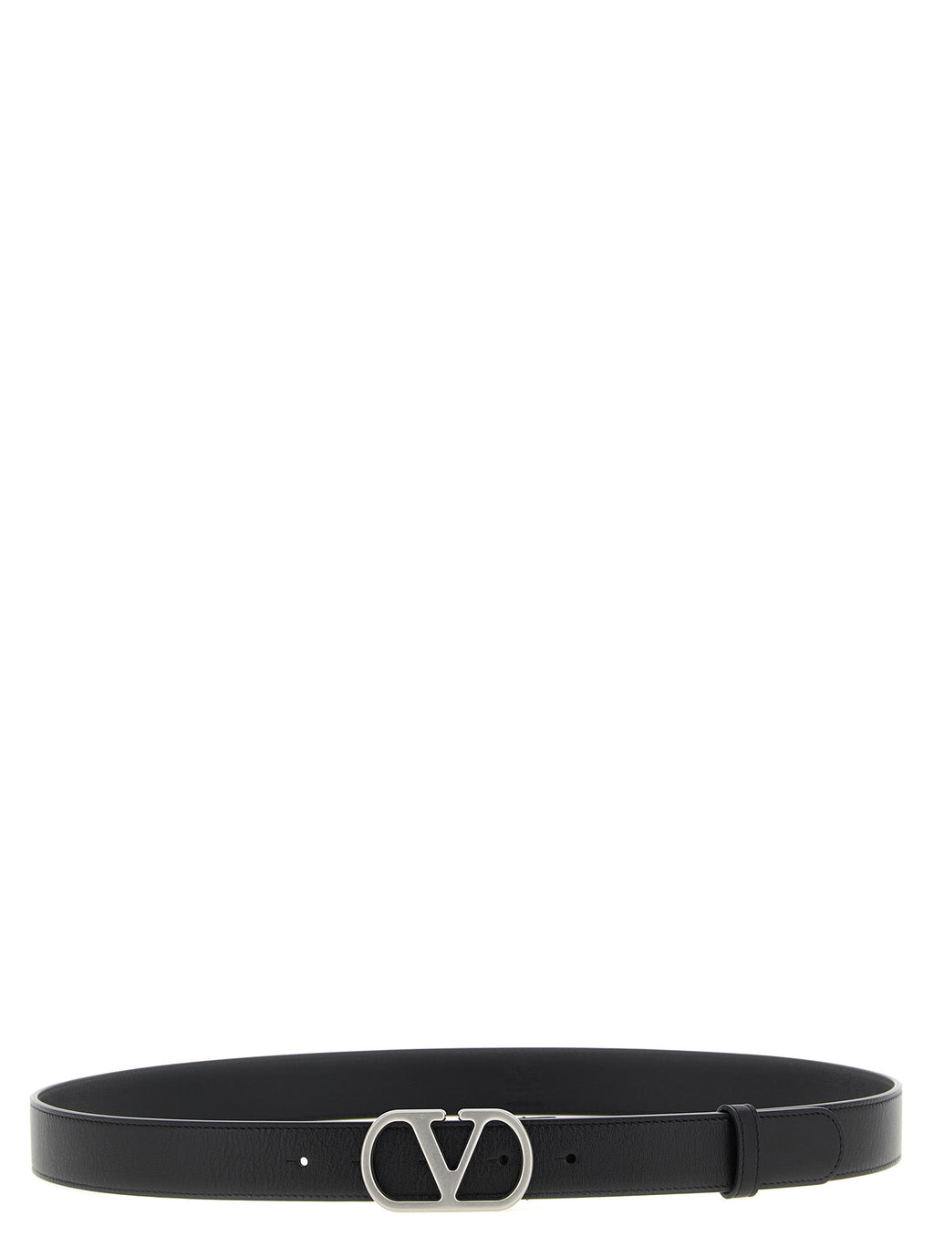 Valentino Garavani Black VLogo Leather Belt