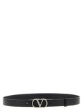 Valentino Garavani Black VLogo Leather Belt