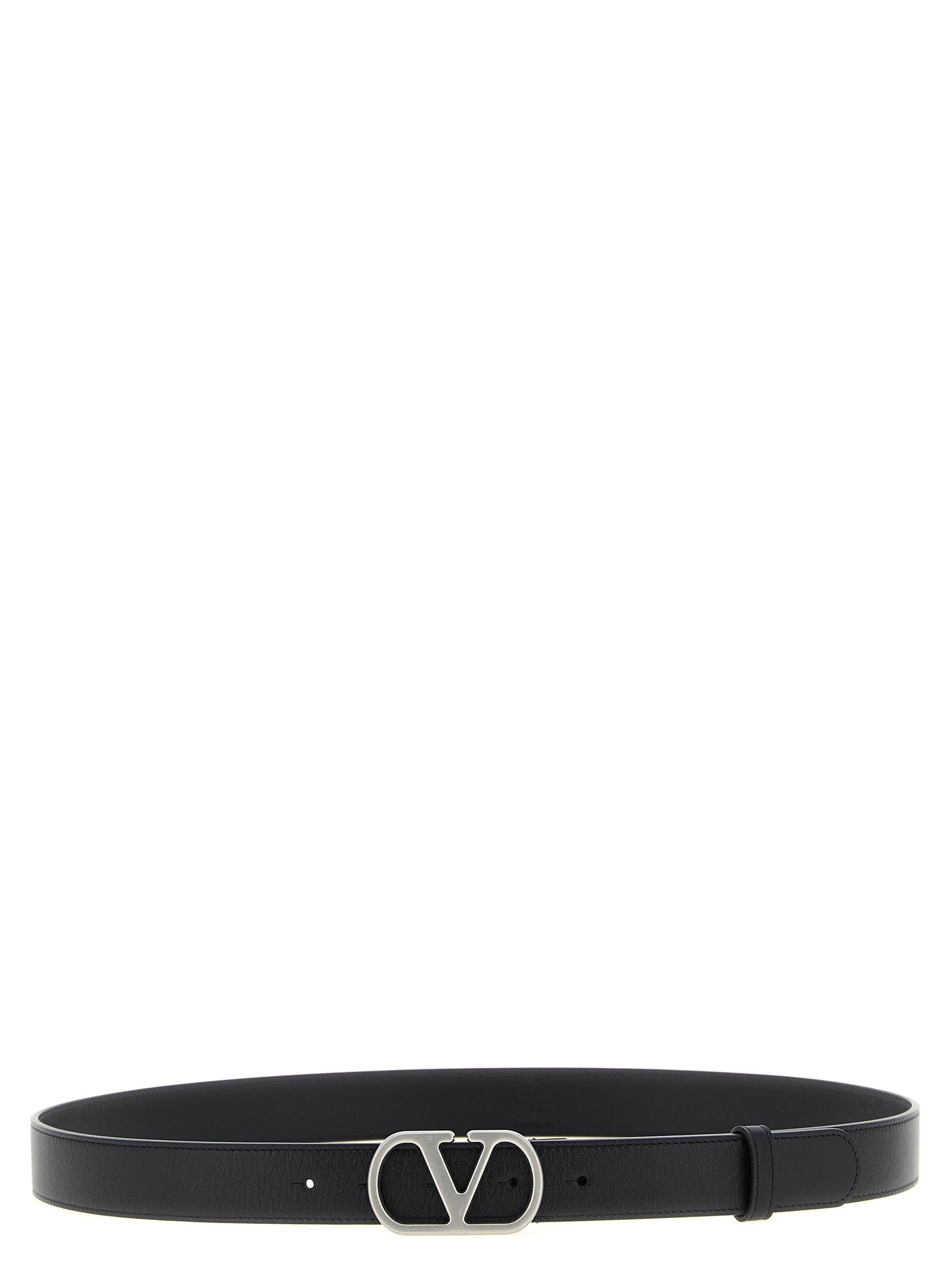 Valentino Garavani Black VLogo Leather Belt