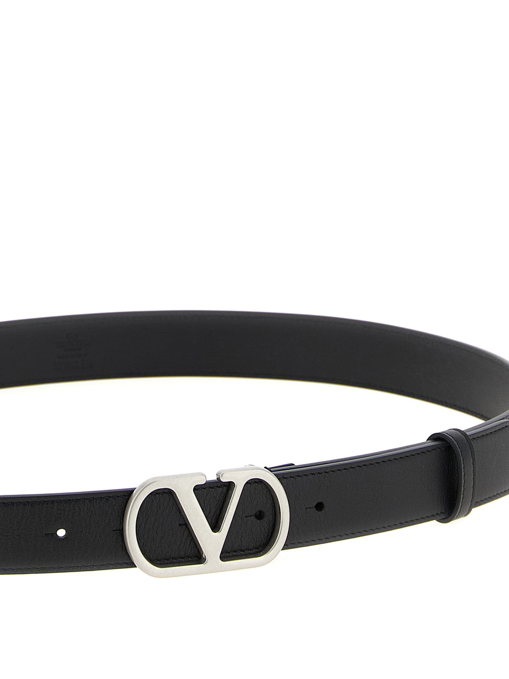 Valentino Garavani Black VLogo Leather Belt