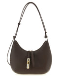 Furla Goccia Small Shoulder Bag Dark Brown
