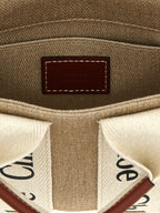 Chloé Woody Mini Tote Bag Linen Beige