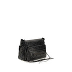 Balenciaga Le City Multipocket Medium Lambskin Shoulder Bag Black