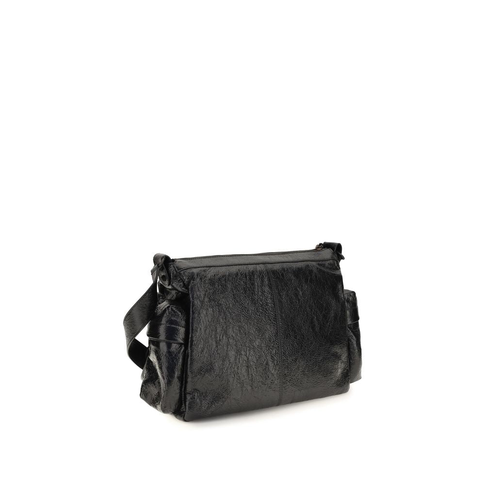 Balenciaga Le City Multipocket Medium Lambskin Shoulder Bag Black