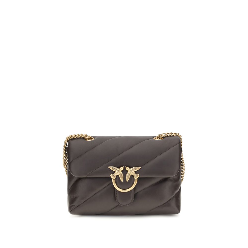 Pinko Love Classic Medium Shoulder Bag Espresso Brown