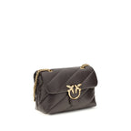 Pinko Love Classic Medium Shoulder Bag Espresso Brown