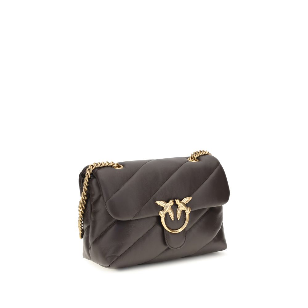 Pinko Love Classic Medium Shoulder Bag Espresso Brown