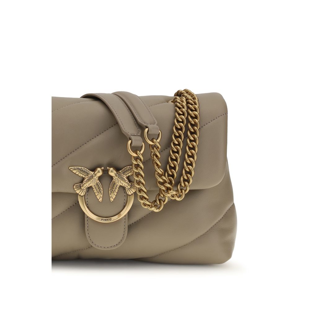 Pinko Love Classic Medium Shoulder Bag Taupe