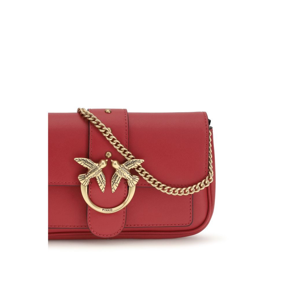 Pinko Love One Small Shoulder Bag Cherry Red