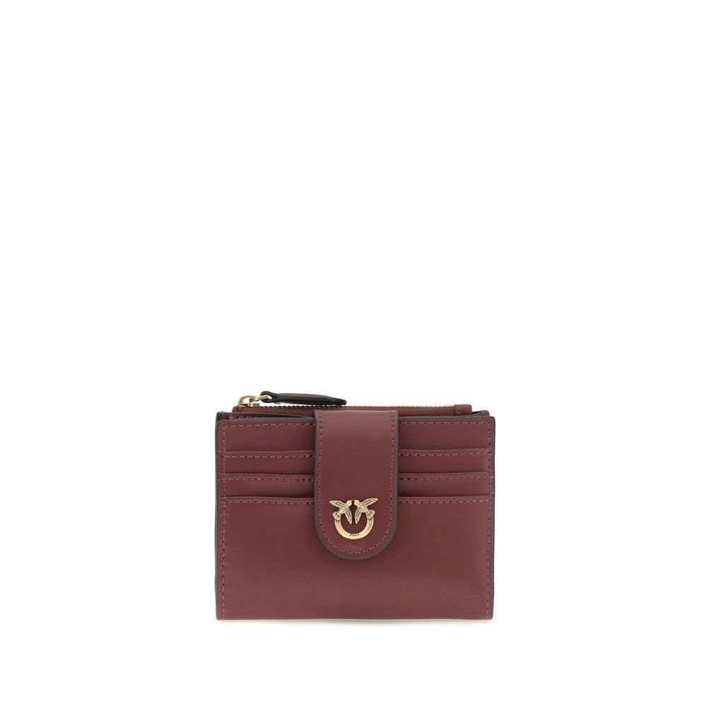 Pinko Love Birds Compact Wallet Burgundy