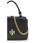 Tory Burch Charlie Mini Top Handle Bag Black