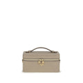 Tory Burch Charlie Mini Leather Beauty Case Taupe