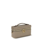 Tory Burch Charlie Mini Leather Beauty Case Taupe