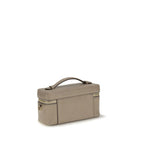 Tory Burch Charlie Mini Leather Beauty Case Taupe