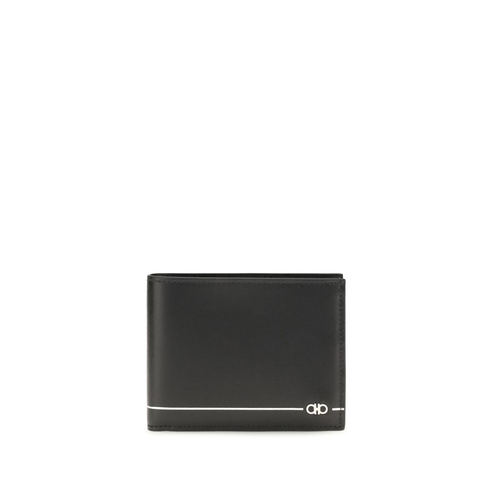 FFerragamo Black Leather Bifold Wallet