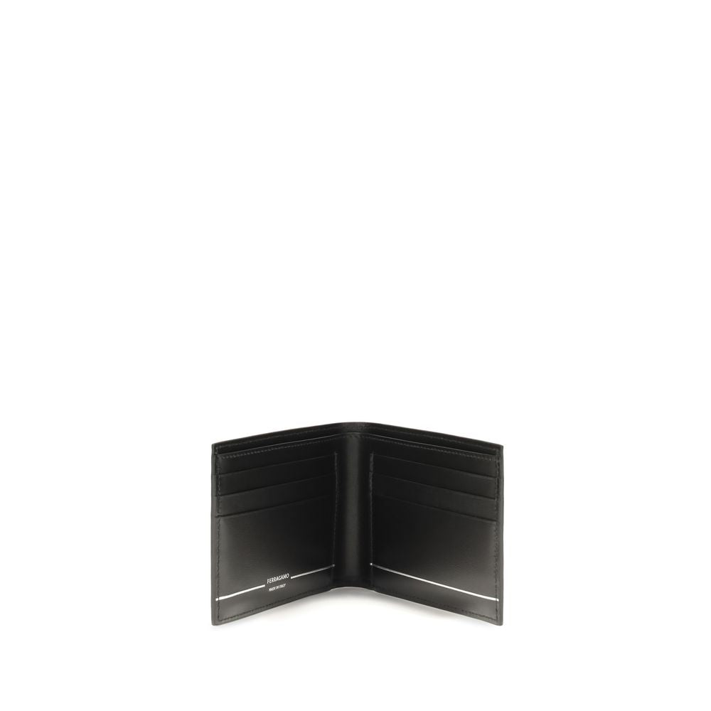 FFerragamo Black Leather Bifold Wallet