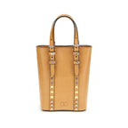 Valentino Garavani Rockstud Mini Tote Bag Tan