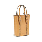 Valentino Garavani Rockstud Mini Tote Bag Tan