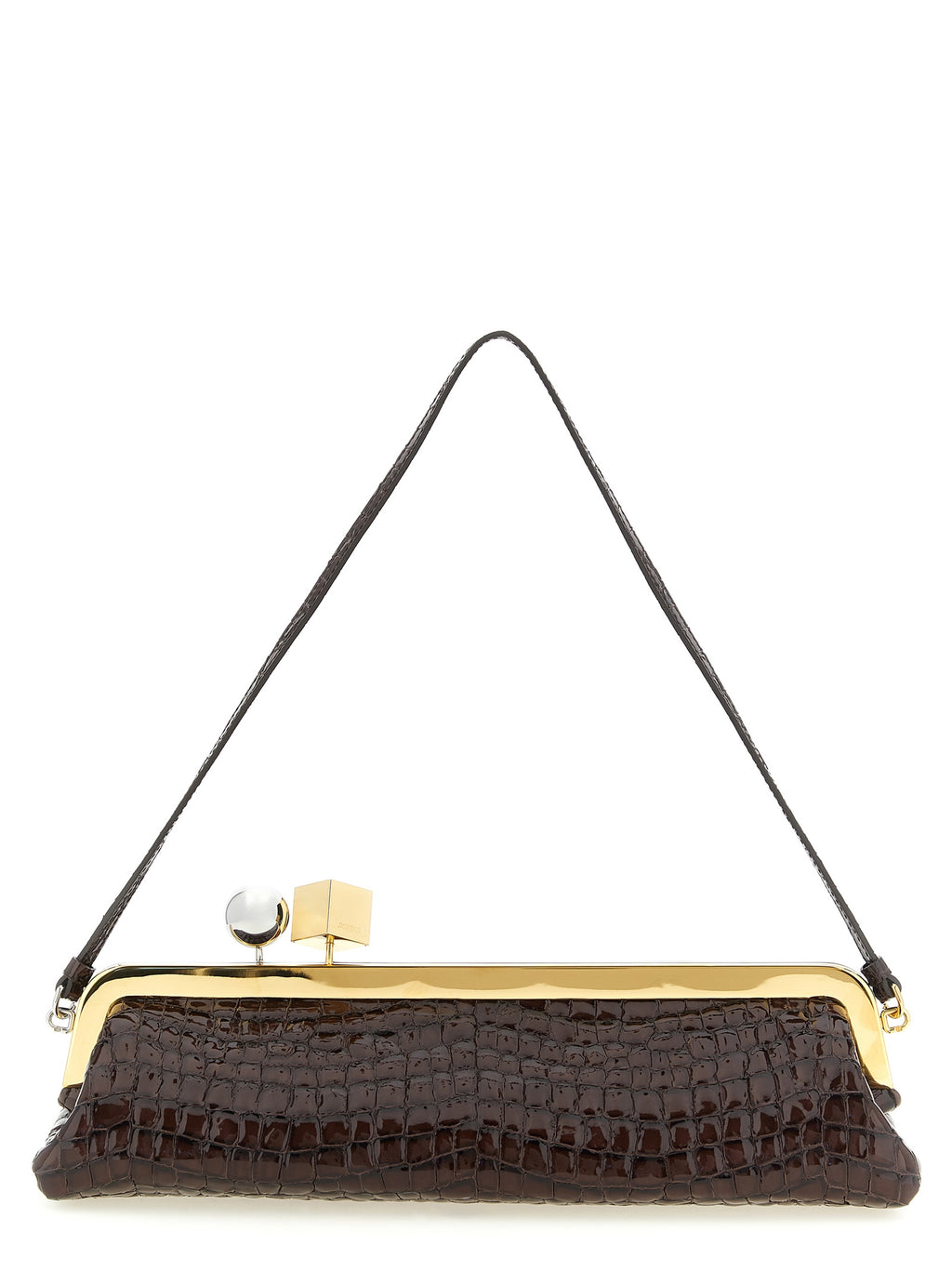 Jacquemus La Pochette Salon Clutch Chestnut Brown