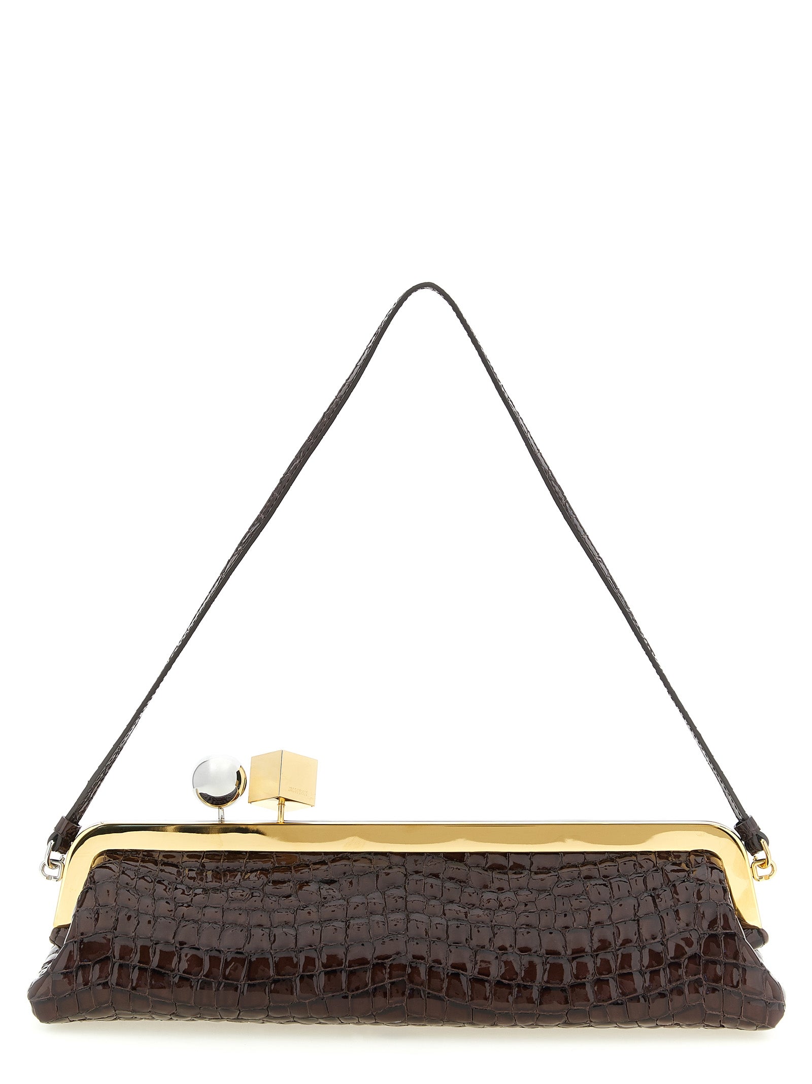 Jacquemus La Pochette Salon Clutch Chestnut Brown