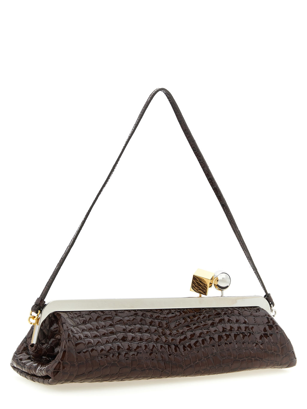 Jacquemus La Pochette Salon Clutch Chestnut Brown