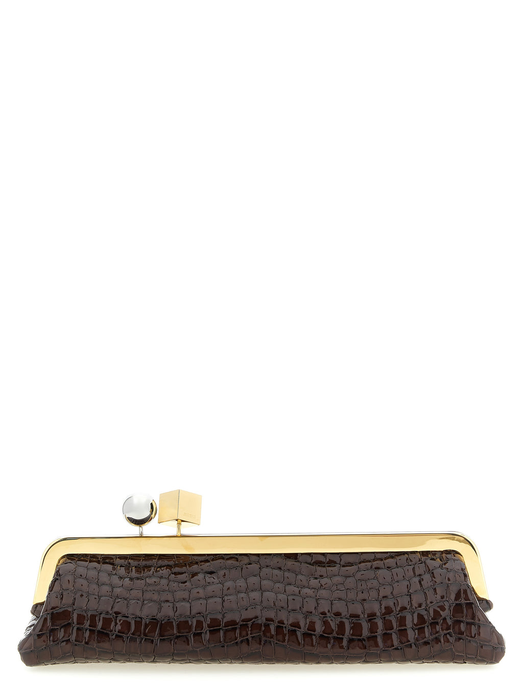 Jacquemus La Pochette Salon Clutch Chestnut Brown