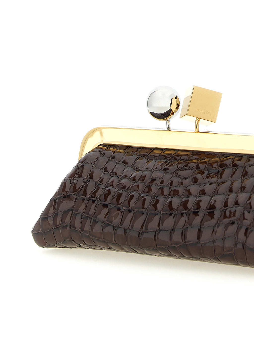 Jacquemus La Pochette Salon Clutch Chestnut Brown
