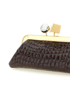 Jacquemus La Pochette Salon Clutch Chestnut Brown