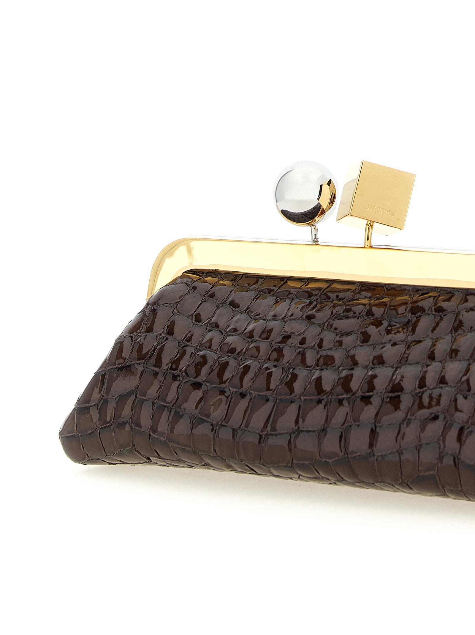 Jacquemus La Pochette Salon Clutch Chestnut Brown