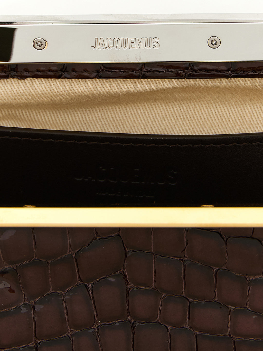 Jacquemus La Pochette Salon Clutch Chestnut Brown