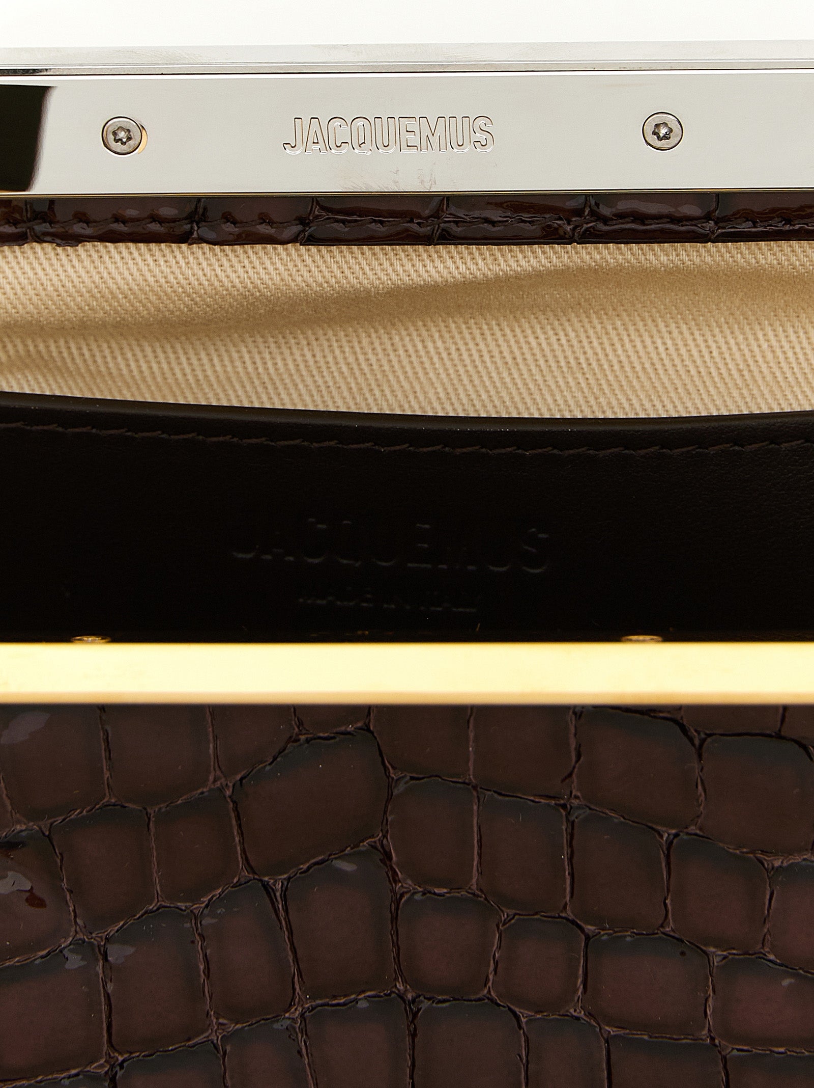 Jacquemus La Pochette Salon Clutch Chestnut Brown