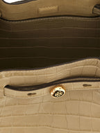 Tory Burch Romy Small Bucket Bag Beige