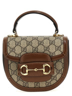 Gucci Horsebit 1955 Small Top Handle Bag Beige Ebony