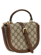 Gucci Horsebit 1955 Small Top Handle Bag Beige Ebony